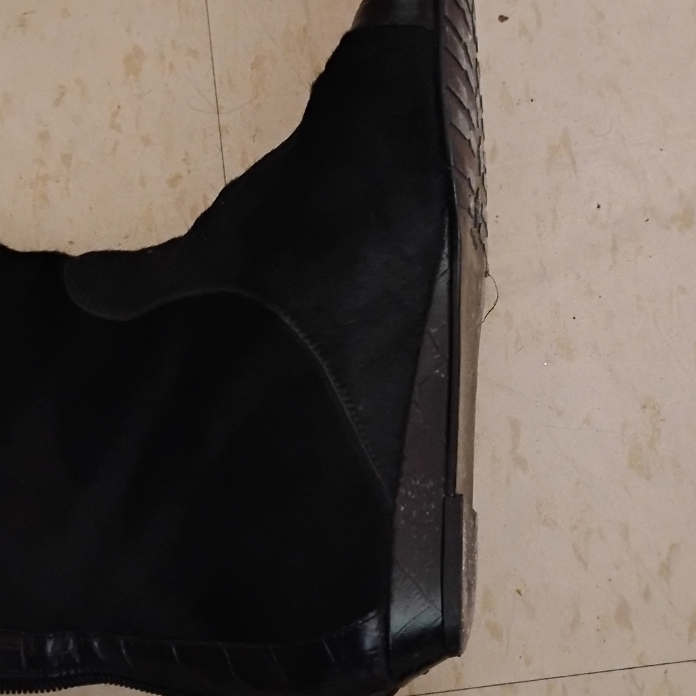 Black PONY 🐴 Hair Below Knee-High Boots - Picture 5 of 5